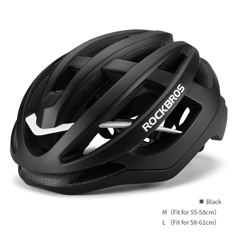 ROCKBROS Fahrradhelm Atmungsaktiv Ultraleicht Integral Geformt Unisex Stoßfest Verstellbar Rennradhelm Fahrradausrüstung