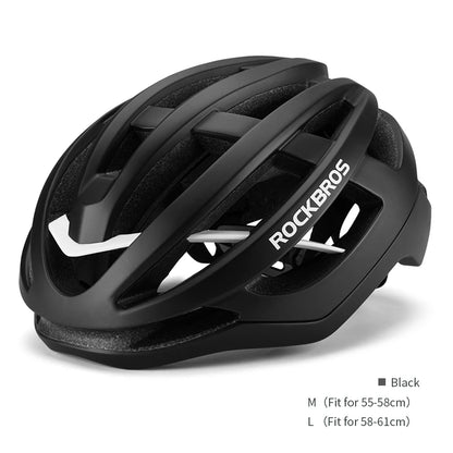 ROCKBROS Fahrradhelm Atmungsaktiv Ultraleicht Integral Geformt Unisex Stoßfest Verstellbar Rennradhelm Fahrradausrüstung