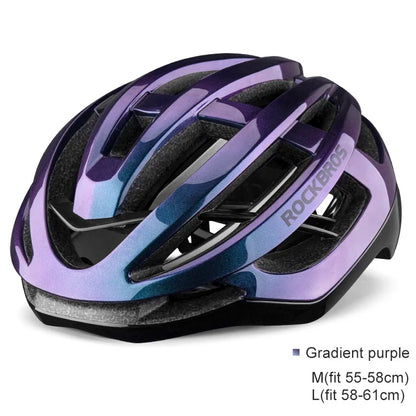 ROCKBROS Fahrradhelm Atmungsaktiv Ultraleicht Integral Geformt Unisex Stoßfest Verstellbar Rennradhelm Fahrradausrüstung