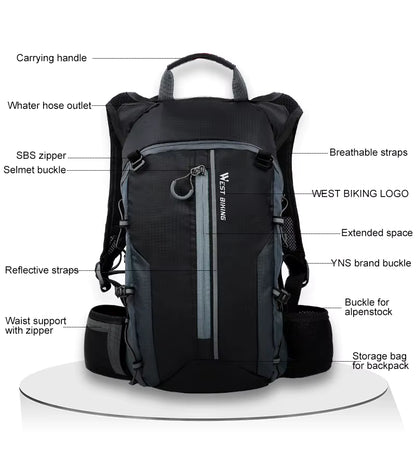 WEST BIKING Outdoor Water Repellent Backpack