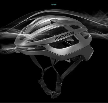 ROCKBROS Fahrradhelm Atmungsaktiv Ultraleicht Integral Geformt Unisex Stoßfest Verstellbar Rennradhelm Fahrradausrüstung