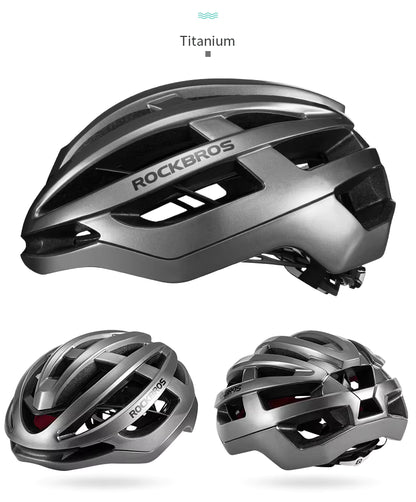 ROCKBROS Fahrradhelm Atmungsaktiv Ultraleicht Integral Geformt Unisex Stoßfest Verstellbar Rennradhelm Fahrradausrüstung