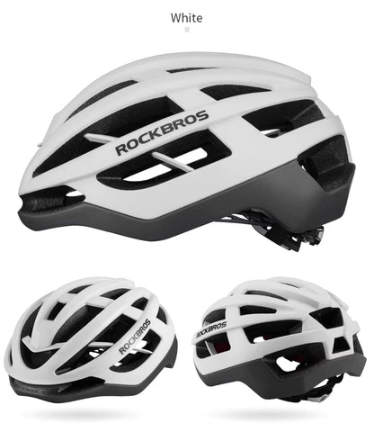ROCKBROS Fahrradhelm Atmungsaktiv Ultraleicht Integral Geformt Unisex Stoßfest Verstellbar Rennradhelm Fahrradausrüstung