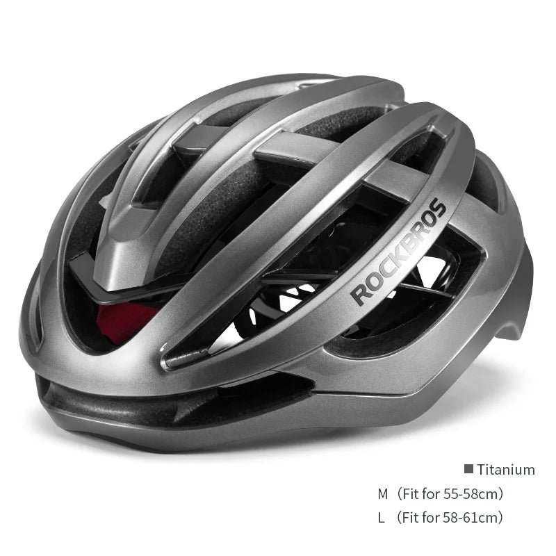 ROCKBROS Fahrradhelm Atmungsaktiv Ultraleicht Integral Geformt Unisex Stoßfest Verstellbar Rennradhelm Fahrradausrüstung