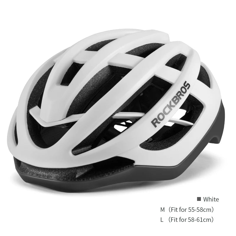 ROCKBROS Fahrradhelm Atmungsaktiv Ultraleicht Integral Geformt Unisex Stoßfest Verstellbar Rennradhelm Fahrradausrüstung