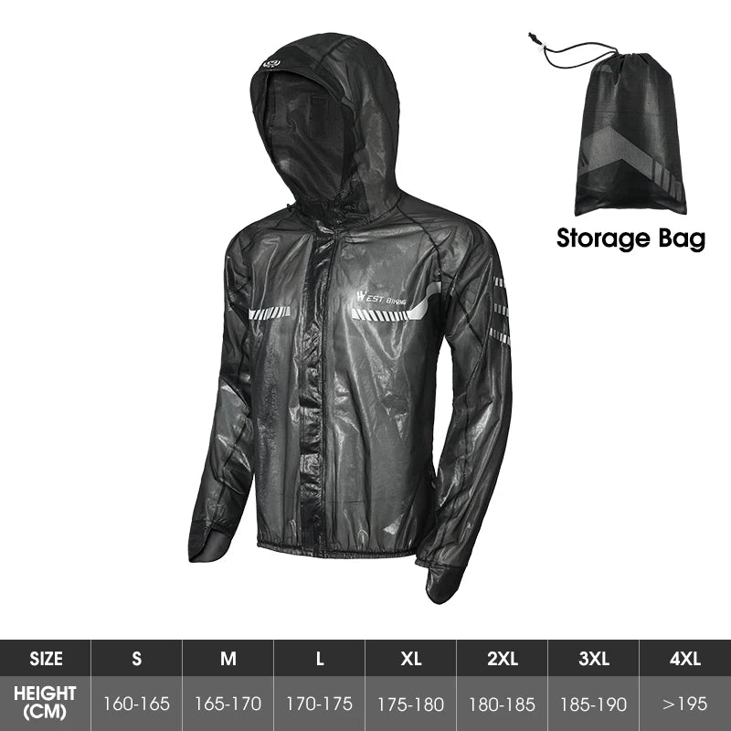 WEST BIKING Wasserdichte Fahrrad-Regenjacke – Reflektierend MTB & E-Bike