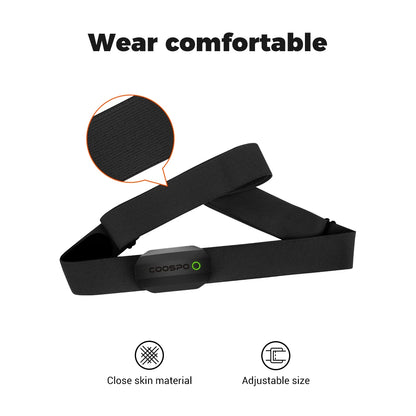 COOSPO HRM808 Heart Rate Monitor Chest Strap with Bluetooth & ANT+