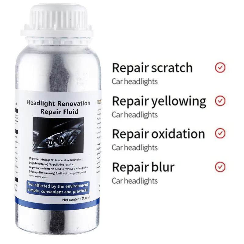 Headlight Restoration Kit with Liquid Polymer
