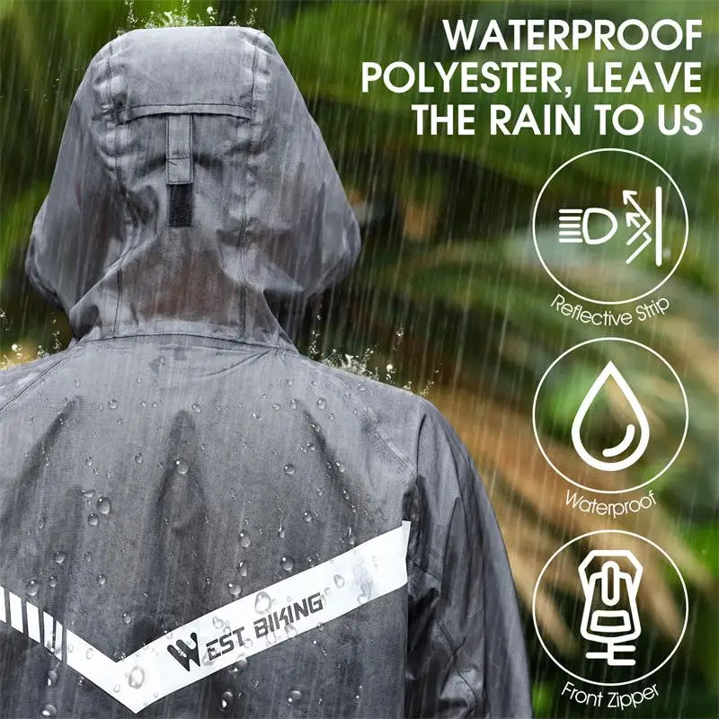 WEST BIKING Wasserdichte Fahrrad-Regenjacke – Reflektierend MTB & E-Bike