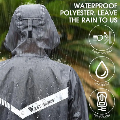 WEST BIKING Wasserdichte Fahrrad-Regenjacke – Reflektierend MTB & E-Bike
