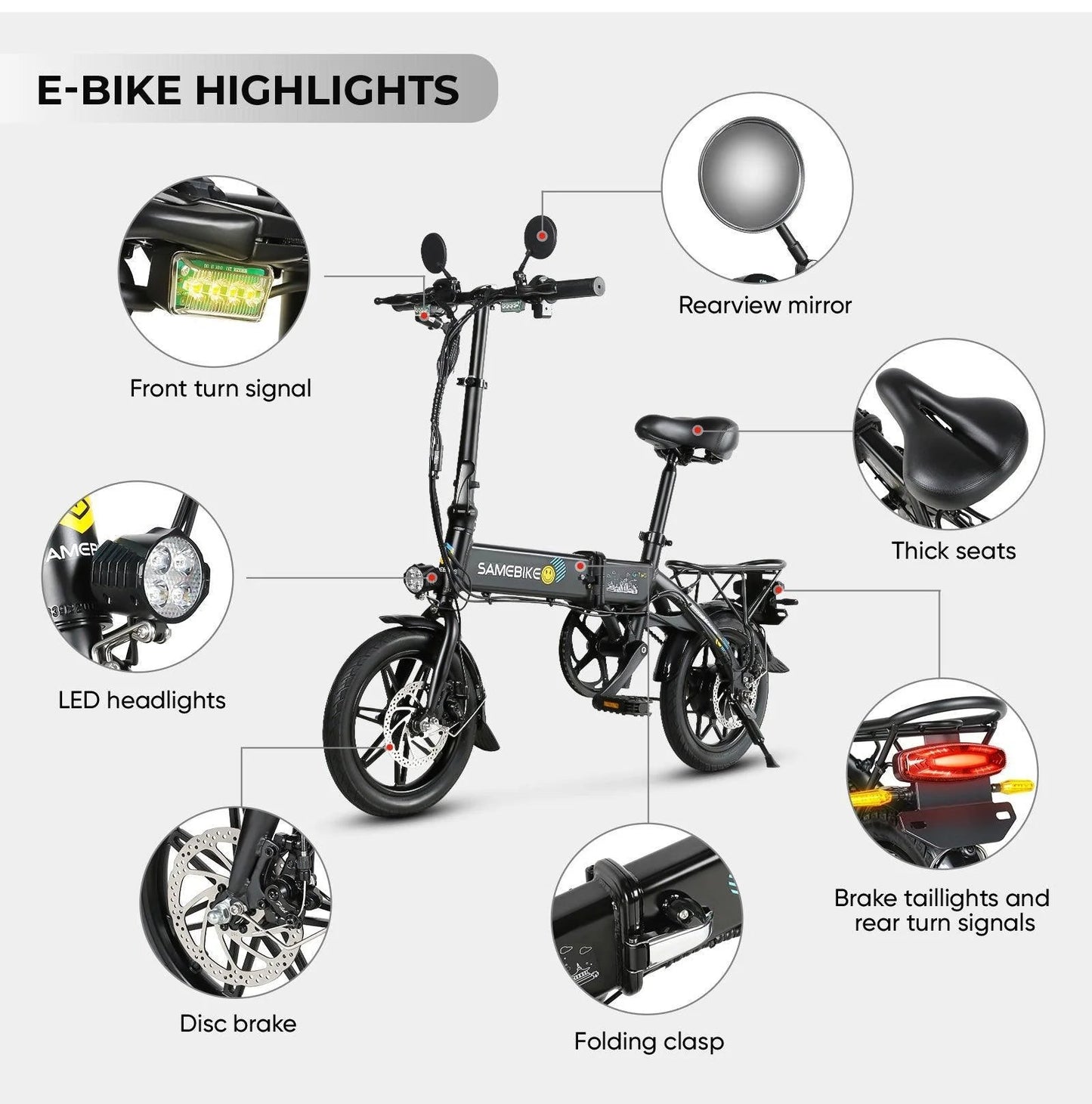 SAMEBIKE YINYU14 Klappbares Elektrofahrrad