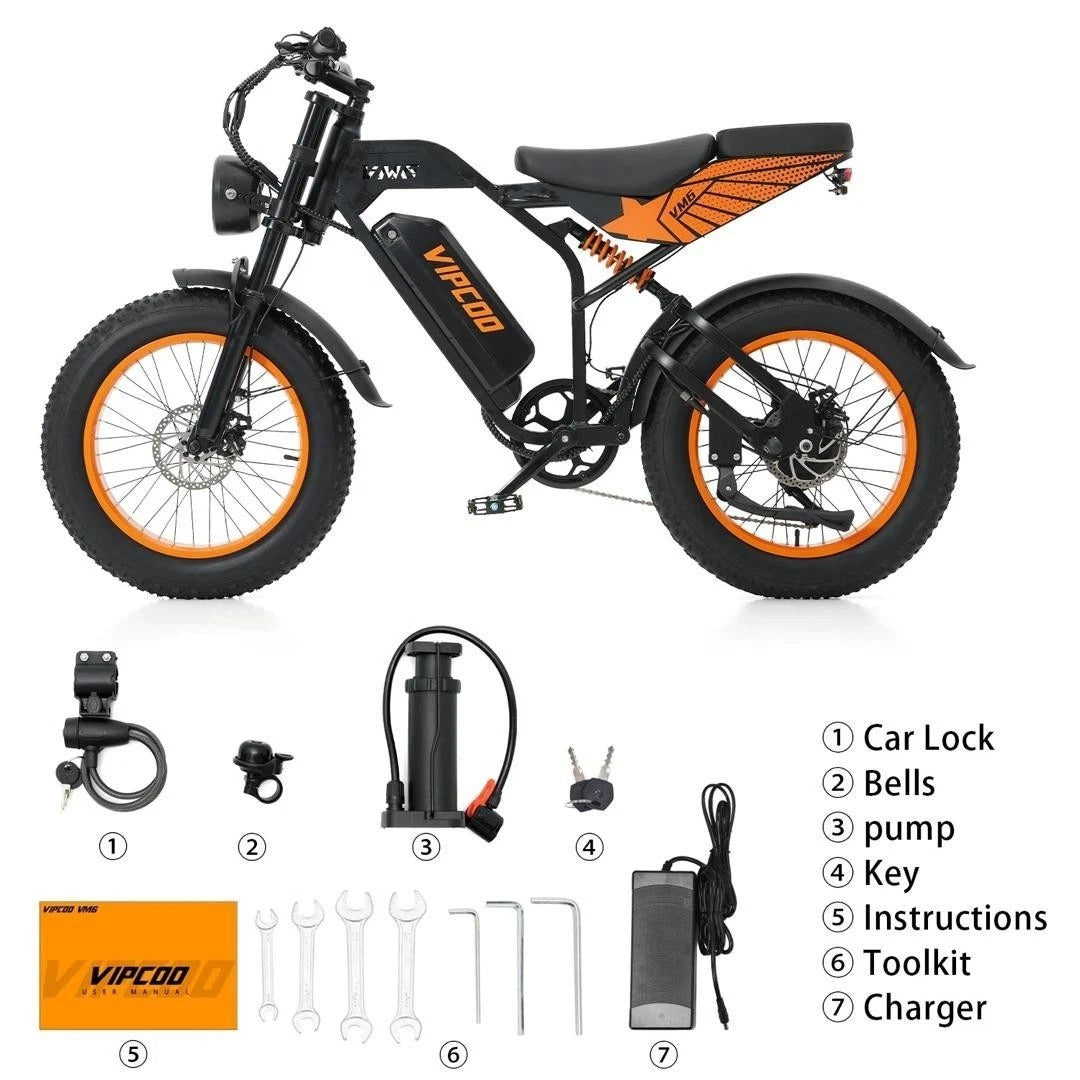 VIPCOO VM6 Fat Tyre Elektrofahrrad