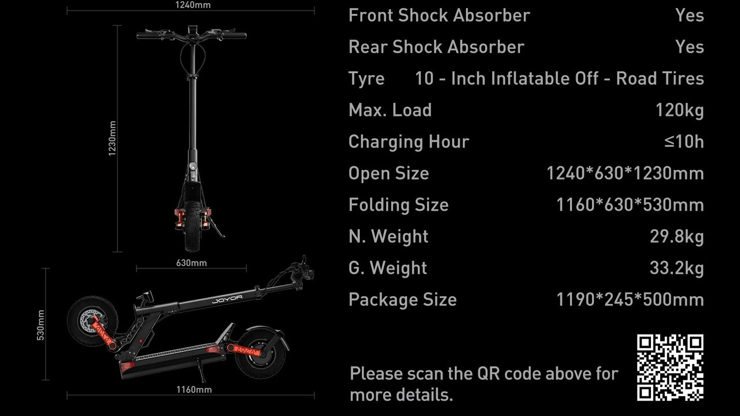 JOYOR S10S-Z Folding Electric Scooter