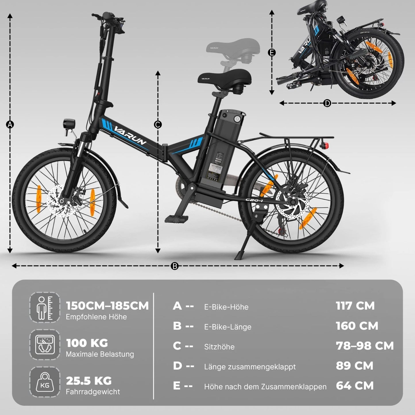 VARUN C20-1 Folding Electric Bike