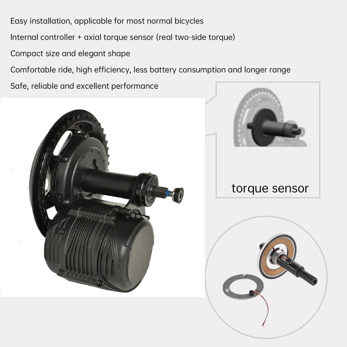 TONGSHENG TSDZ8 48V 750W Mittelmotor-Umrüstsatz für E-Bikes