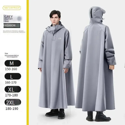 Adult Waterproof One-Piece Cycling Rain Poncho for E-Bikes