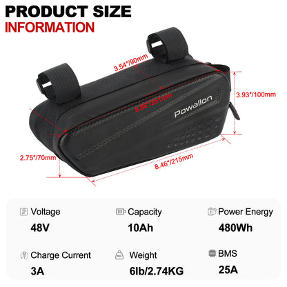 Dreieckiger 36V 48V E-Bike Akku - 10Ah 13Ah 20Ah