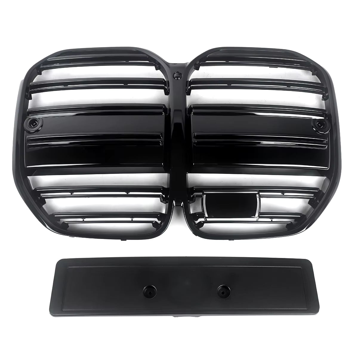 Calandre avant style M4 compatible avec BMW Série 4 G22 G23 420i 430i 435i M440i 2021-2024, calandre de course type « rein » noir brillant
