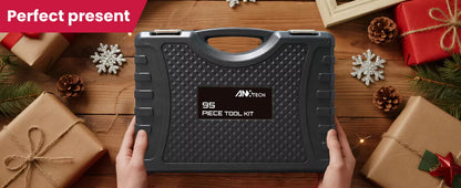 95-Piece CR-V Steel Socket Wrench Set with 1/4-Inch & 1/2-Inch Drives