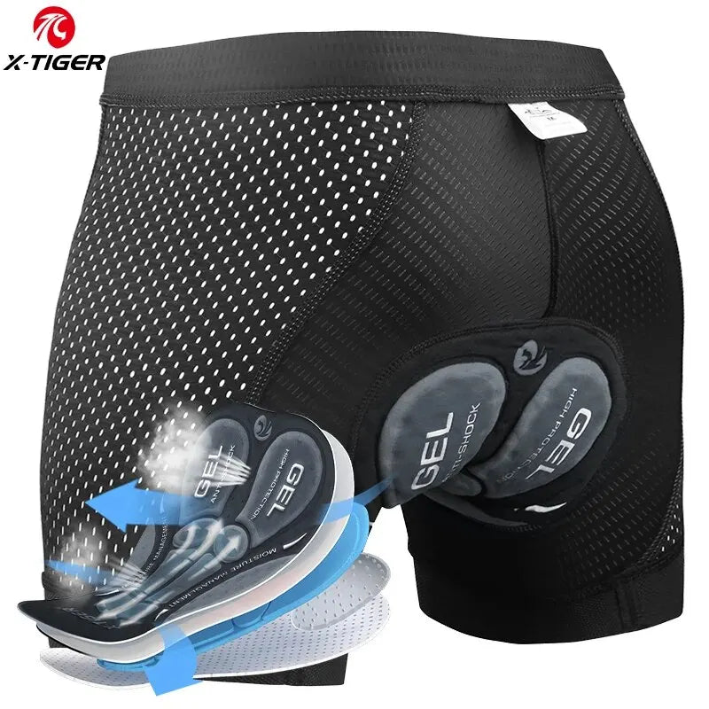 X-TIGER Men's 5D Padded Cycling Shorts