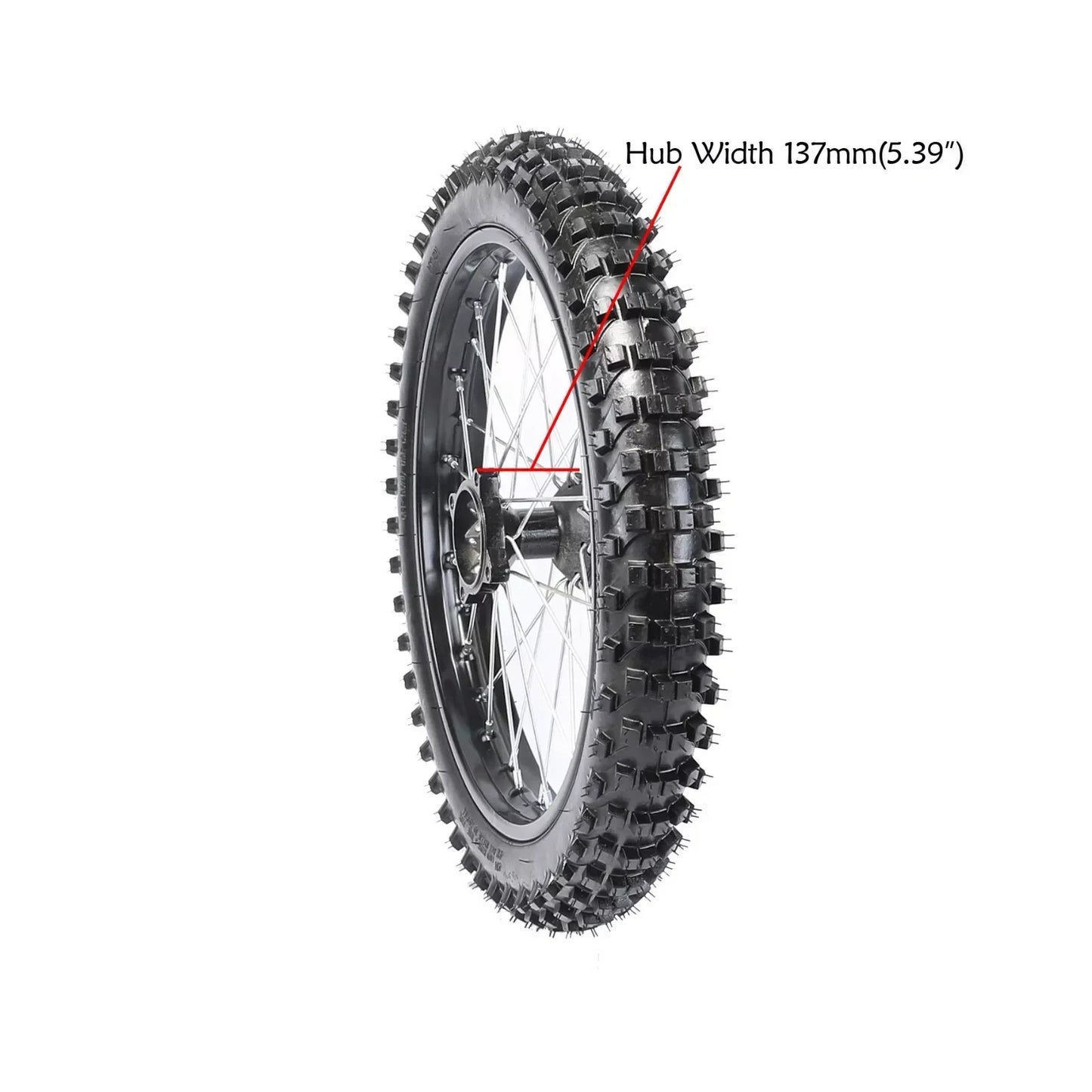 TDPRO Dirt Pit Bike 70/100-17 (2.75x17) 1.6x17 Vorderradreifen mit Schlauch und 15mm Lager für Apollo 125 SSR SDG