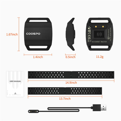 COOSPO HW706 Heart Rate Monitor Armband with Bluetooth & ANT