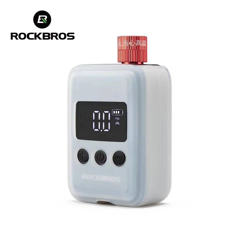 ROCKBROS Fahrradpumpe 150PSI Tragbare Taschen-Elektroluftpumpe Schrader-Presta-Ventil MTB Wiederaufladbarer Kompressor Reifenfüller