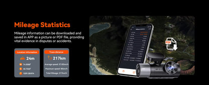 Caméra embarquée 4 canaux Vantrue N5 à 360° avec WiFi, GPS et vision nocturne infrarouge