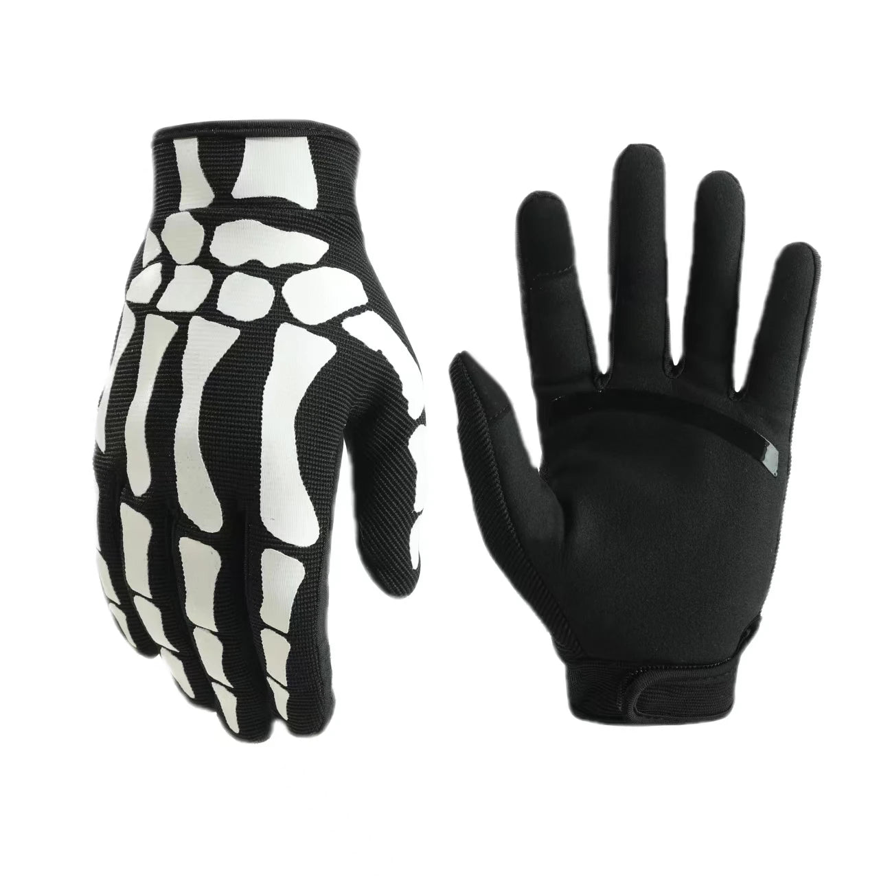 Skull & Bones Full Finger Touchscreen Riding Gloves