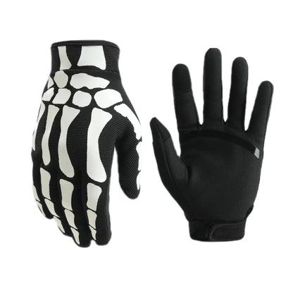 Skull & Bones Full Finger Touchscreen Riding Gloves