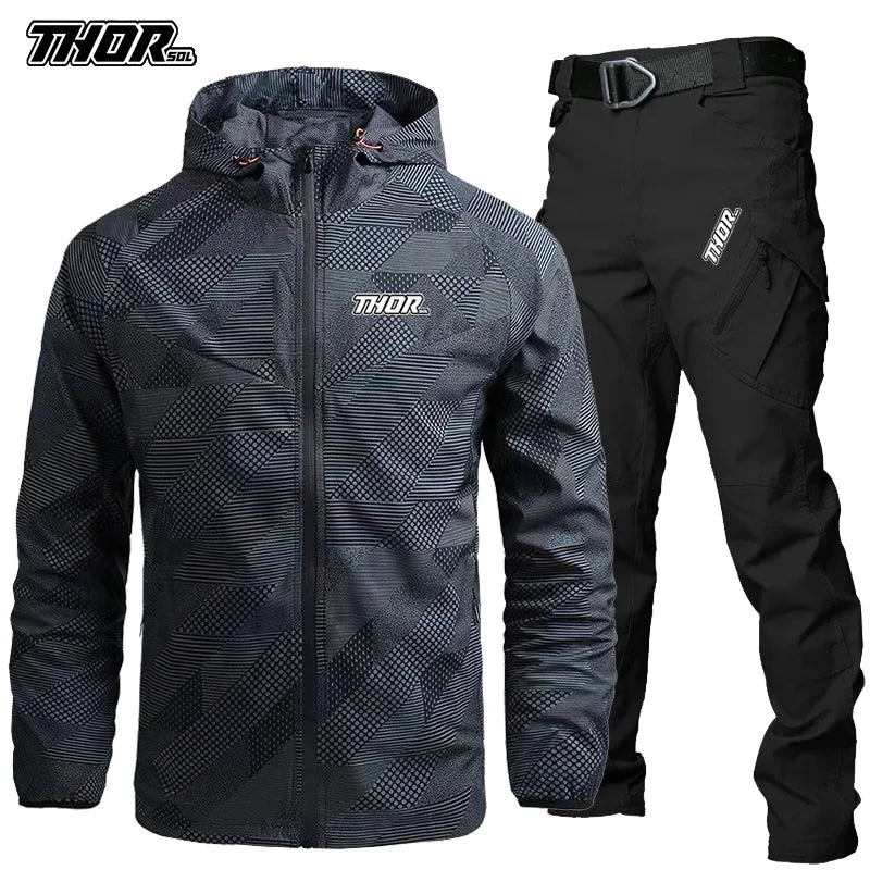 THORSOL Men's MTB Cycling Jacket & Trousers Set for Mountain Biking