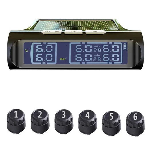 Contrôleur de pression des pneus (TPMS) solaire sans fil avec capteurs externes pour camions et véhicules récréatifs