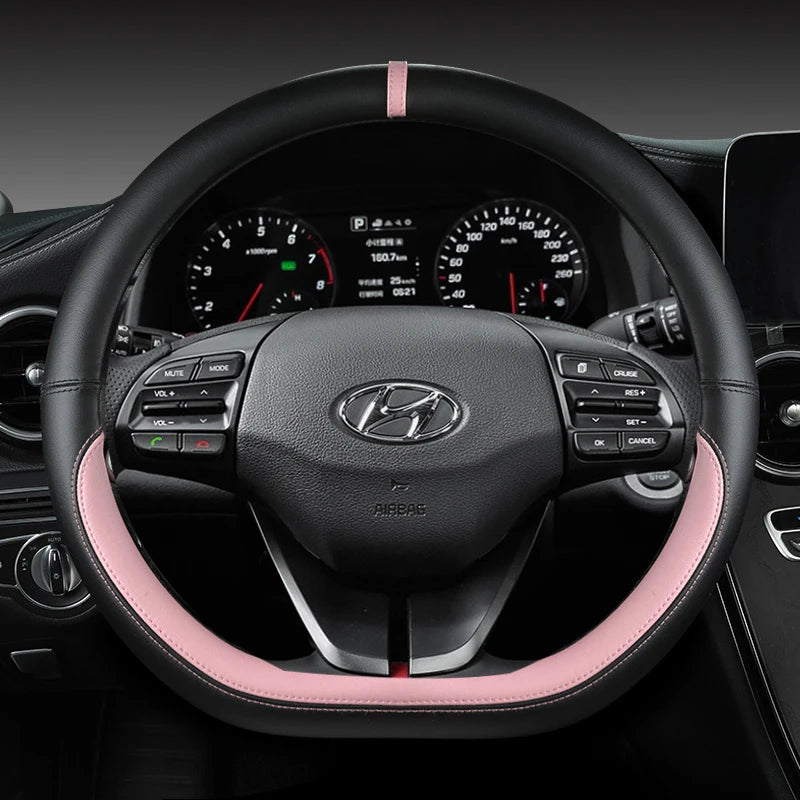 Hyundai IONIQ 5 D-förmiger Lenkradbezug aus PU-Leder, 38 cm, verschiedene Farben