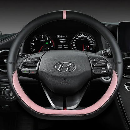 Hyundai IONIQ 5 D-förmiger Lenkradbezug aus PU-Leder, 38 cm, verschiedene Farben