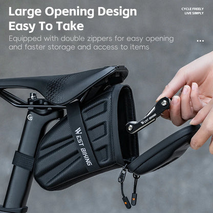 WEST BIKING 1.8L Hard Shell Saddle Bag