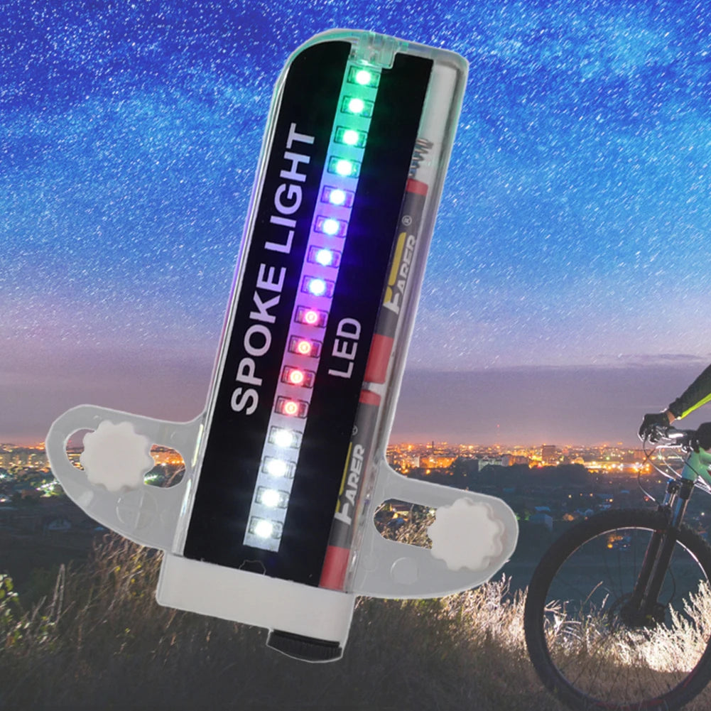 32 LED Bicycle Wheel Spoke Light – Colourful Waterproof Safety Flash Light
