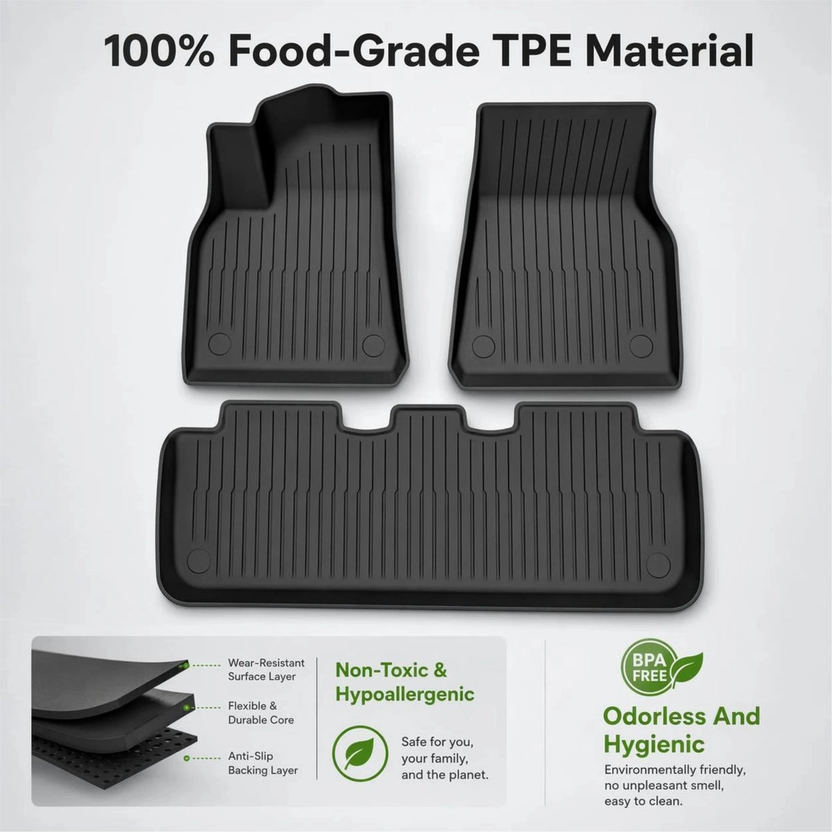 Tesla Model Y Juniper TPE Floor Mats
