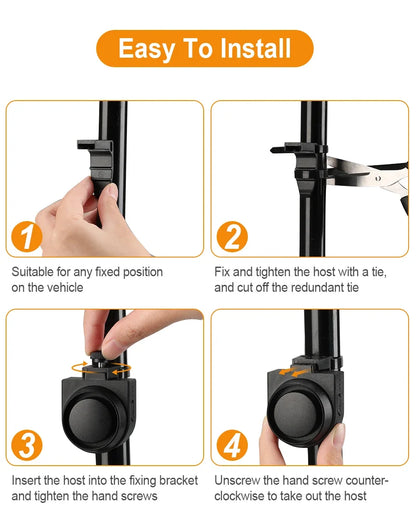 Wireless Bike Alarm – 115dB Waterproof Security Alarm with Remote Control
