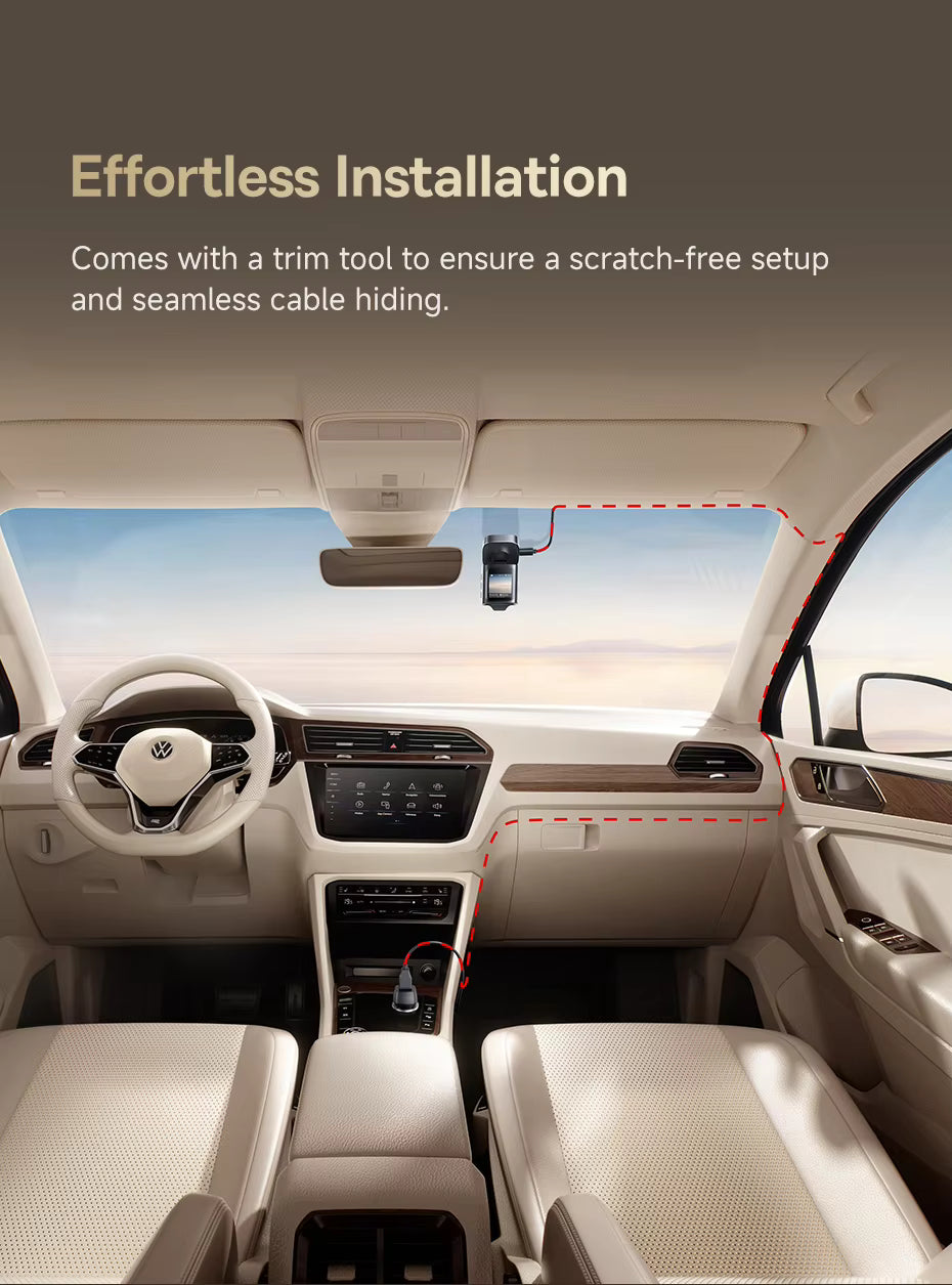 Baseus 4K + 1080P Dual Dash Cam with Sony STARVIS, GPS & Wi-Fi 6