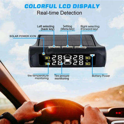 Solar Wireless TPMS Tyre Pressure Monitoring System