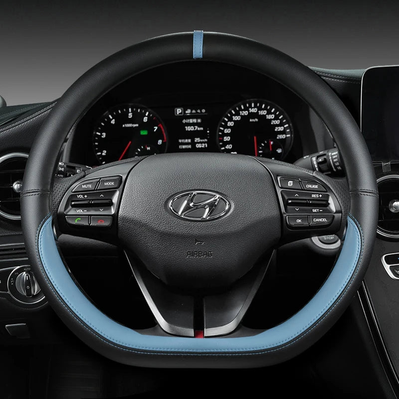 Hyundai IONIQ 5 D-förmiger Lenkradbezug aus PU-Leder, 38 cm, verschiedene Farben