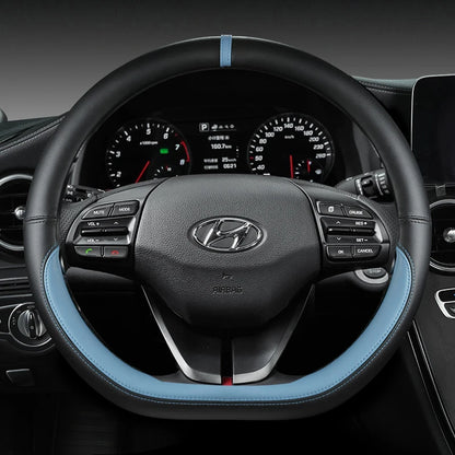 Hyundai IONIQ 5 D-förmiger Lenkradbezug aus PU-Leder, 38 cm, verschiedene Farben