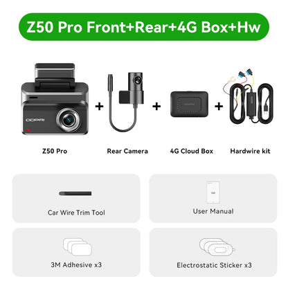 DDPAI Z50 Pro 4K Dash Cam with GPS, ADAS & 3-Inch IPS Screen