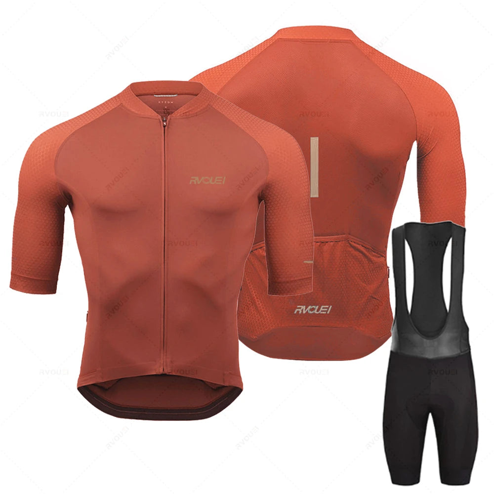 2025 Rvouei Pro Team Fahrradbekleidung Herren Neues Rennrad-Outfit Renntrikot Atmungsaktives Radsport-Trikot-Set Ropa Ciclismo Maillot