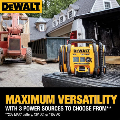 DEWALT 20V MAX 160 PSI Cordless & Corded Air Inflator DCC020IB