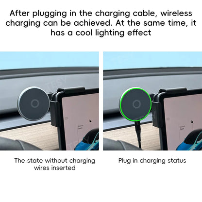 Magnetic Wireless Charging Phone Mount for Tesla / BYD