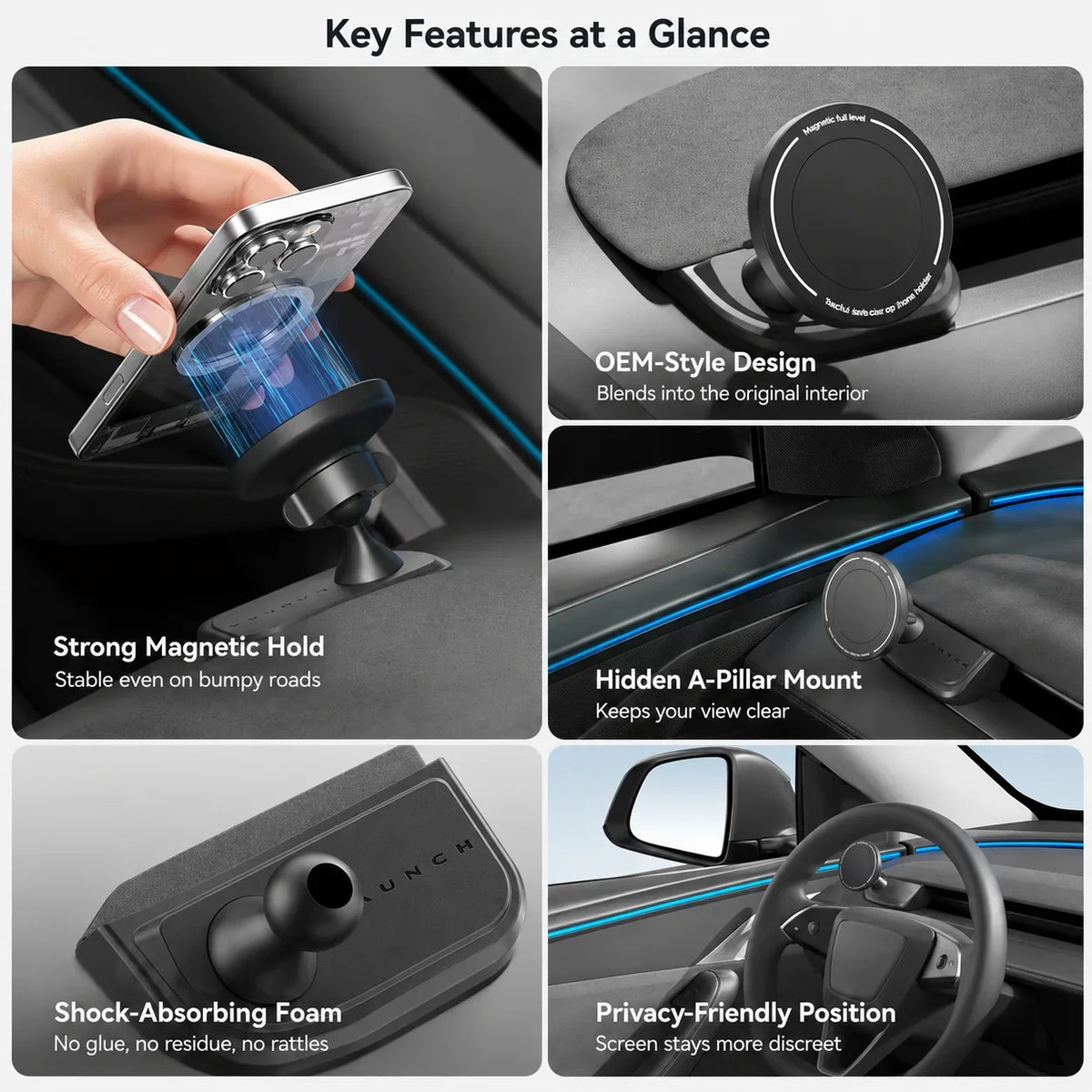 Tesla Model Y Juniper / Model 3 Highland Magnetic Phone Mount