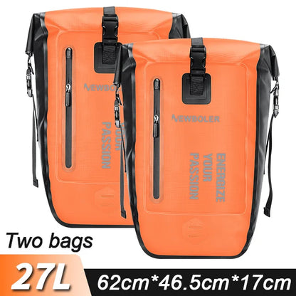 NEWBOLER 27L Waterproof Double Bike Pannier Rear Rack Bag