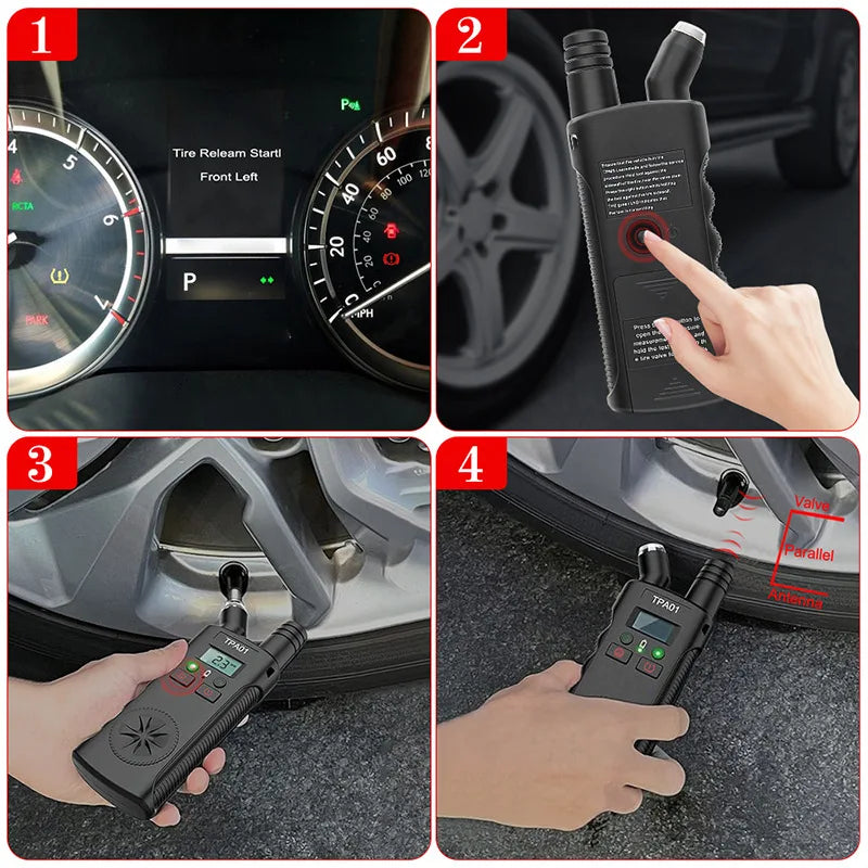 TPA01 TPMS Relearn Tool & Digital Tyre Pressure Gauge