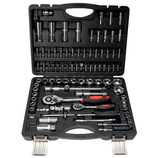 95-Piece CR-V Steel Socket Wrench Set with 1/4-Inch & 1/2-Inch Drives